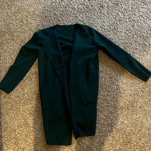 Jcrew Juliette collarless sweater-blazer in dark spruce